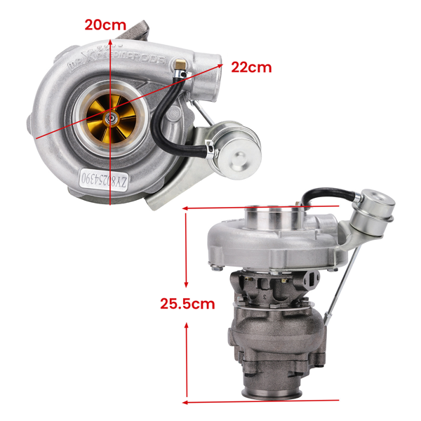 涡轮增压器 T04E T3/ T4 Billet Turbo Turbocharger Compressor V-band Internal Wastegate-2