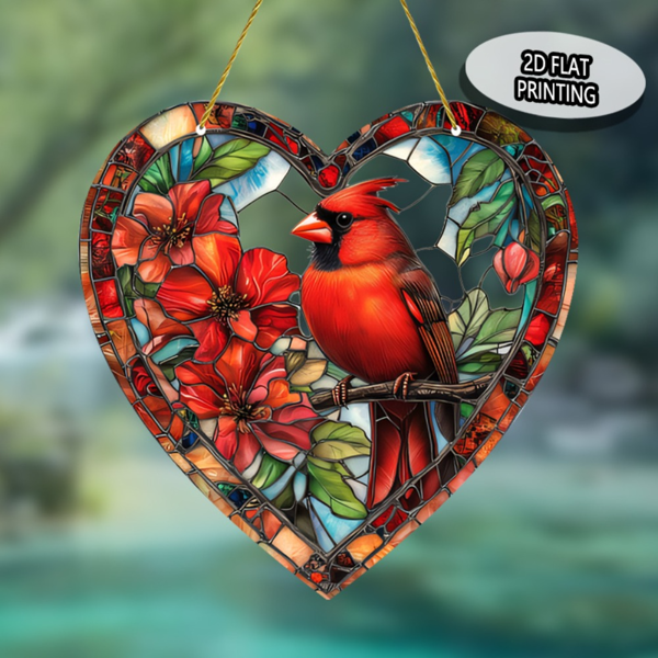 CIFbuy彩虹心形窗饰亚克力彩绘玻璃阳光捕捉器家居花园装饰（TikTok、temu下自提）-1