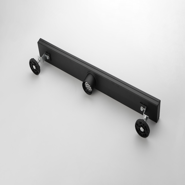 28英寸线性淋浴地漏，带二合一平面/嵌砖两用可拆卸盖板，304不锈钢材质，配毛发过滤网与调平脚，哑光黑色-8