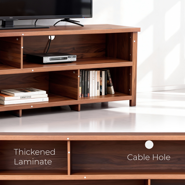 深棕色 刨花板 假厚 178*40*61cm 双层 电视柜-4