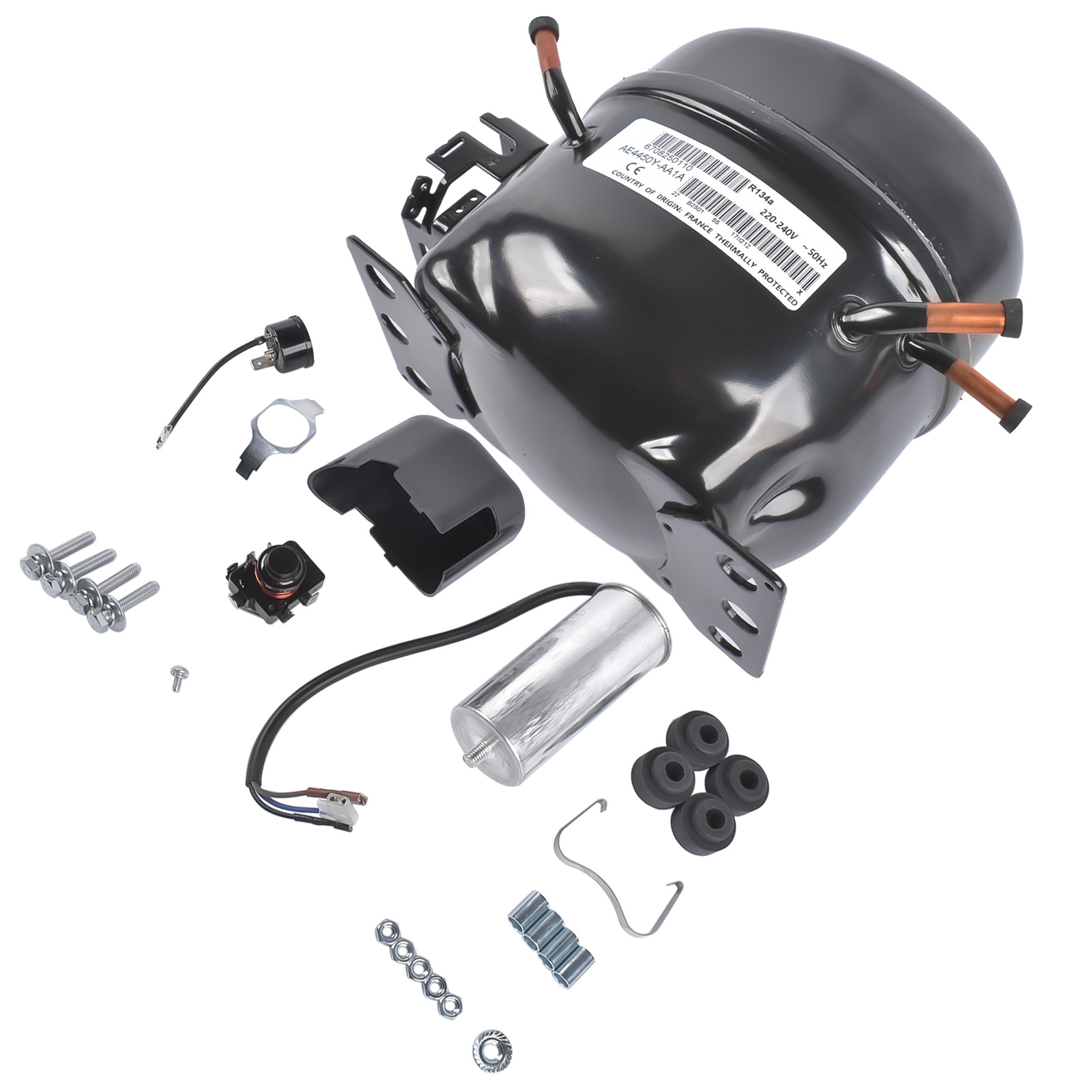 R-134A Refrigeration Compressor 220-240 Voltage 50Hz 1-Phase 1/2HP for Refrigeration Equipment AE4450Y-AA1A view 5