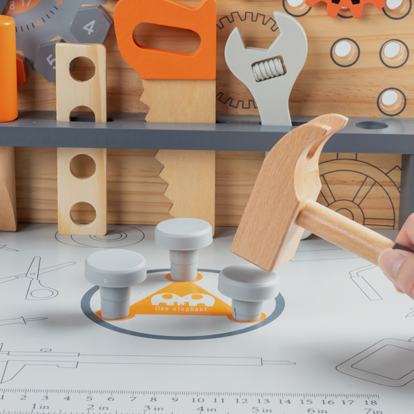 木质 时钟工具台 木质过家家套装-23