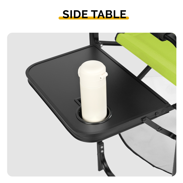 26in 黑铁管 荧光绿/黑色布面 喷塑铁扁管 铁导演椅 120kg 无便携袋-6