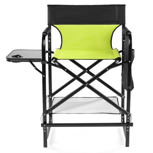 26in 黑铁管 荧光绿/黑色布面 喷塑铁扁管 铁导演椅 120kg 无便携袋-3