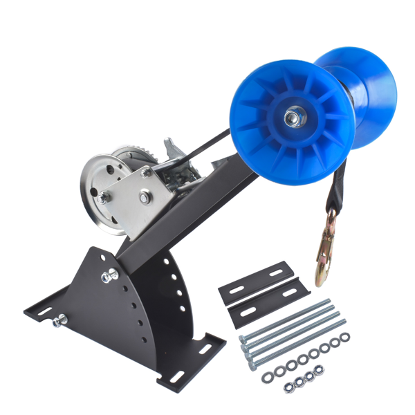 拖车挂接装置 Adjustable Boat Trailer Winch Stand with Roller - Universal Winch Mount Post for 3" to 4" Wide x 4" High Trailer Tongues, 1200 lbs Marine Winch Support with Tow Strut & Quick-Install Design-6