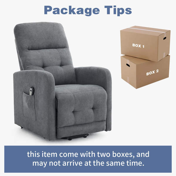 1pcs 深灰色 织物 电动升降老人椅 120kg 室内功能椅 英国-21