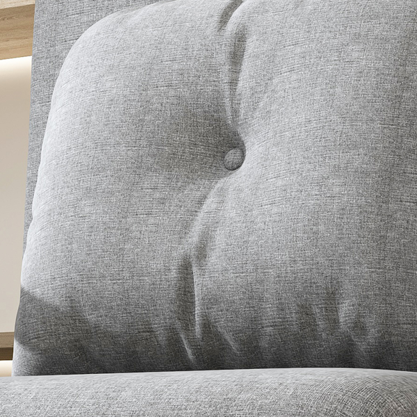 五合一折叠沙发床/多功能转换椅 - 五档可调节靠背，带枕头，节省空间，适用于客厅、卧室和办公室（灰色）-11