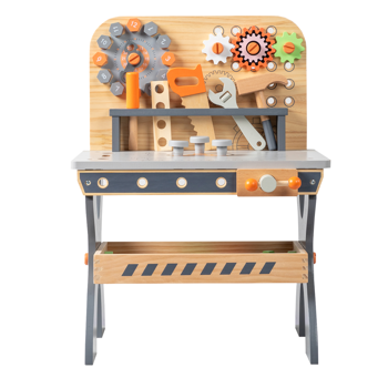木质 时钟工具台 木质过家家套装