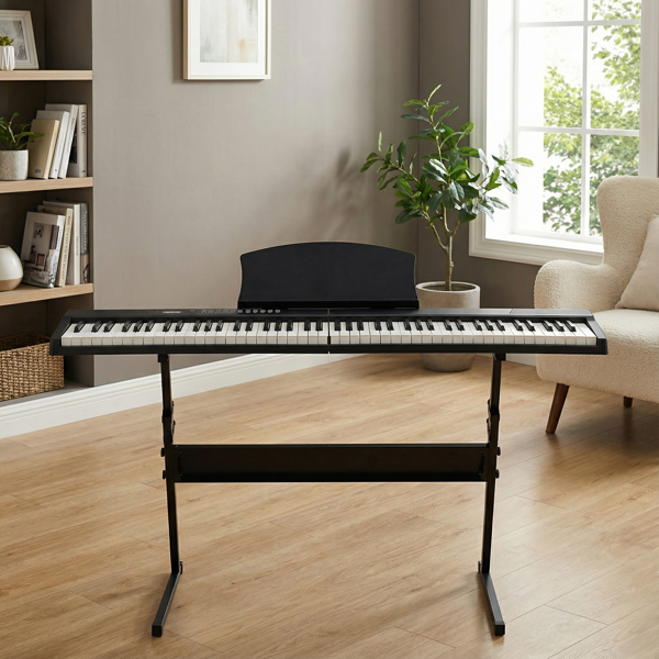 【AM不售卖】GPP-204/Y202 磁吸 88键半重锤键盘带蓝牙 便携式+Z型支架 黑色 电钢琴 美国-5