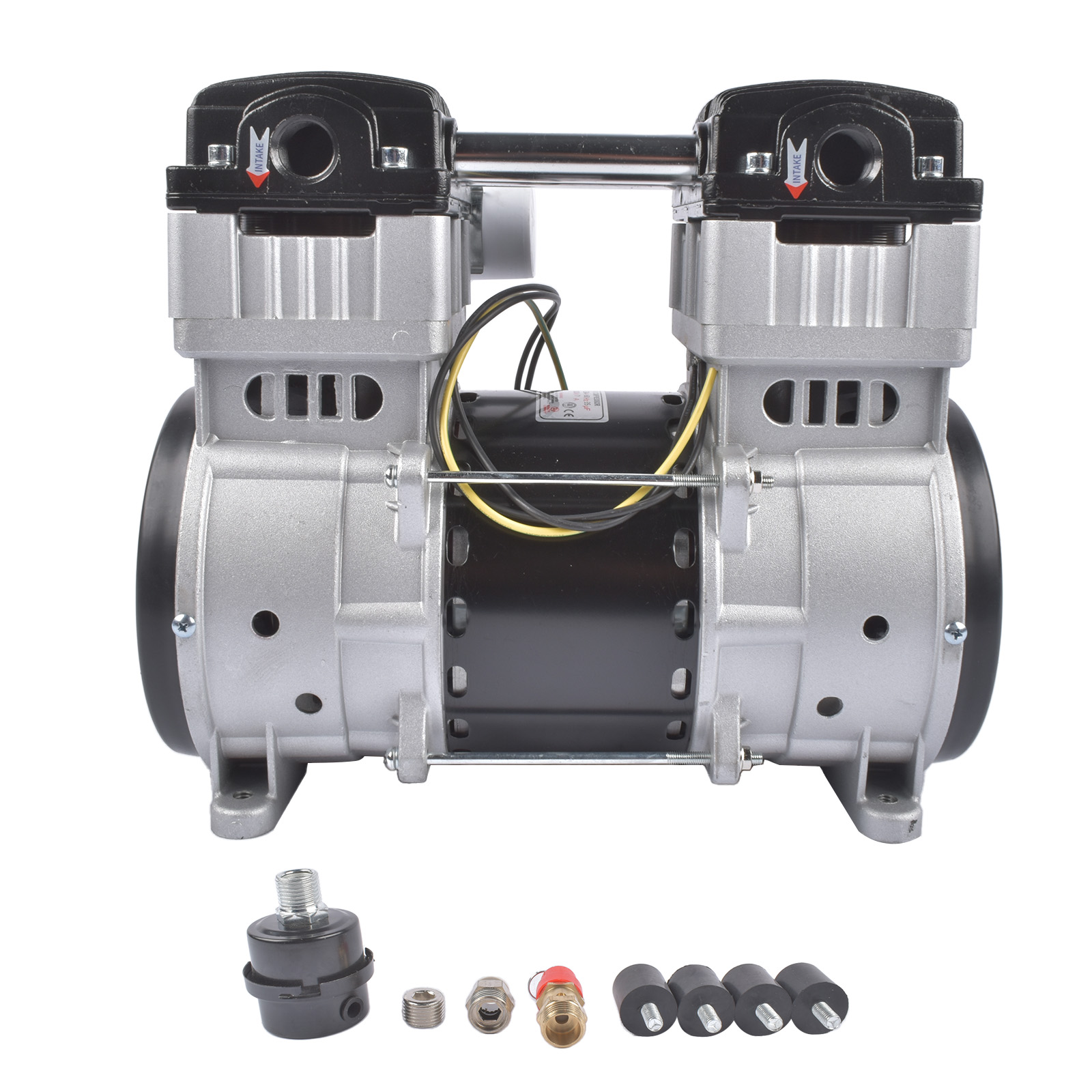 Electric Air Compressor SP-9421 2HP 220V Dual Piston 150PSI 6.40CFM Oil-Lube view 2