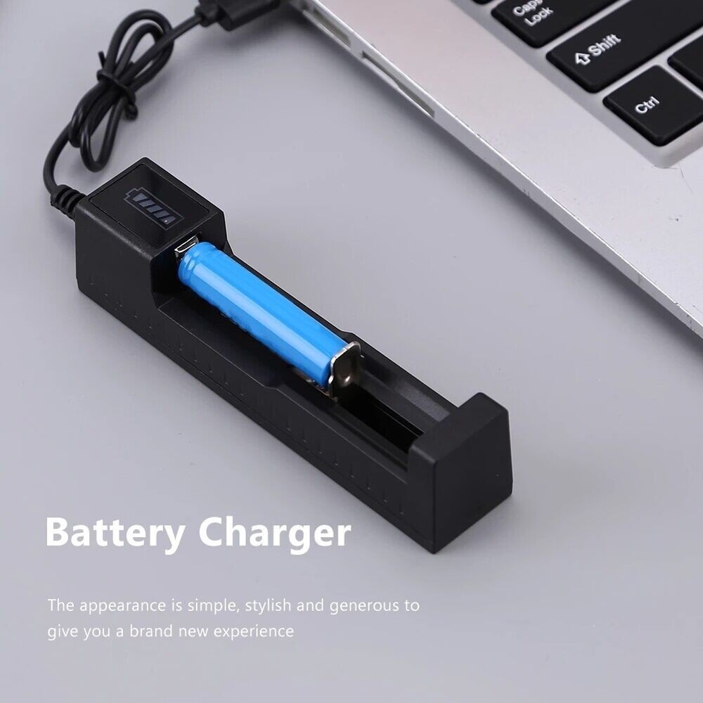Rechargeable 18650 Battery Set With Dual Usb Battery Charger_voghion.com