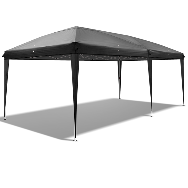 10*20ft  黑色  一键撑开  无围布  28/22MM脚管 10X20MM交叉杆 折叠棚  210D牛津布  喷塑铁管 配拎包 无沙袋-5