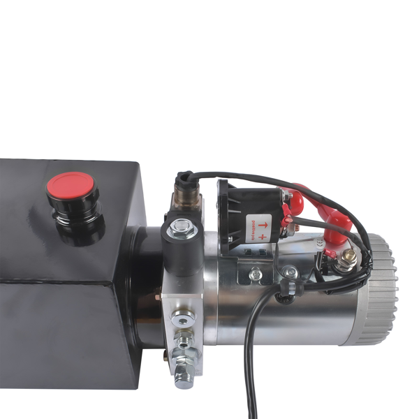 液压泵 Hydraulic Power Unit 6 Quart Single Acting Dump Trailer Hydraulic Pump 3200PSI 2.0 GPM 12V DC 1.6KW SAE #6 Port-7