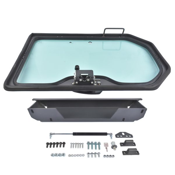 挡风玻璃 Door Frame & Window Assembly 7351555 with 6729284 Cab Glass & 6678091 Gas Spring Replacement for Bobcat Skid Steer Loader S70-7