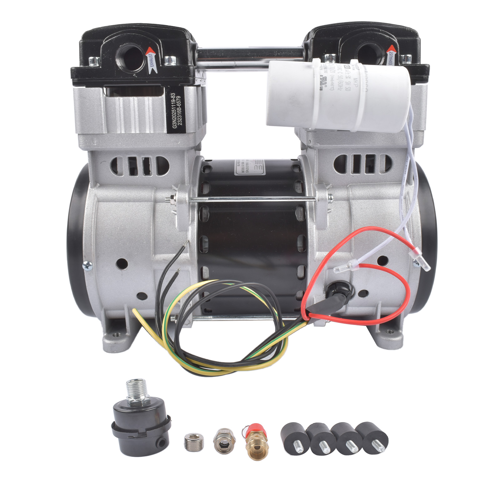 SP-9421 Air Compressor 2HP 110V 24Gallon Silent 70dB Oil-Free Piston Compressor view 5
