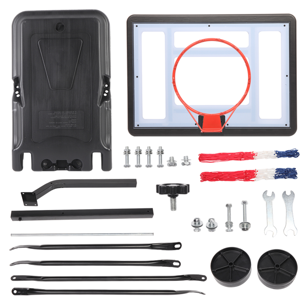 【同款编码：13290080】PVC透明板 篮框可调节115-135cm 篮球架 泳池边 最大适用7#球 LX-B064S-12