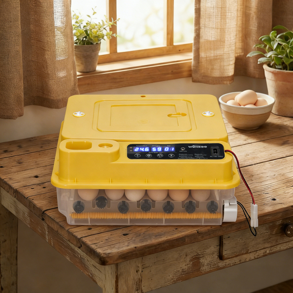 TW-24 美规 孵化器 110V 120W 方形24~36枚（单层） PP 黄色上盖透明机身  LED照蛋功能 全自动翻蛋 华氏度温湿度设置 天数设置 性价比款-9