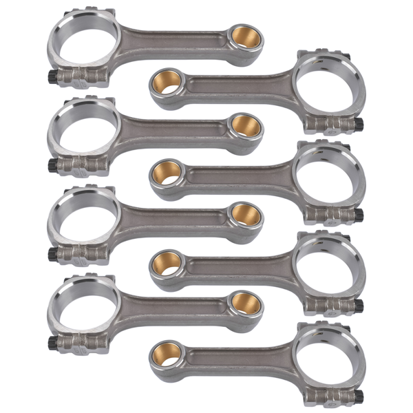 连杆 5.7'' I-Beam Forged 5140 Steel Connecting Rods Set Fit for Chevy Small Block 350 Bushed-1