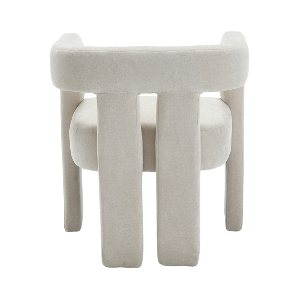 现代风格布艺软垫休闲椅/餐椅/桶形边椅/厨房扶手椅，适用于客厅，2件套-8