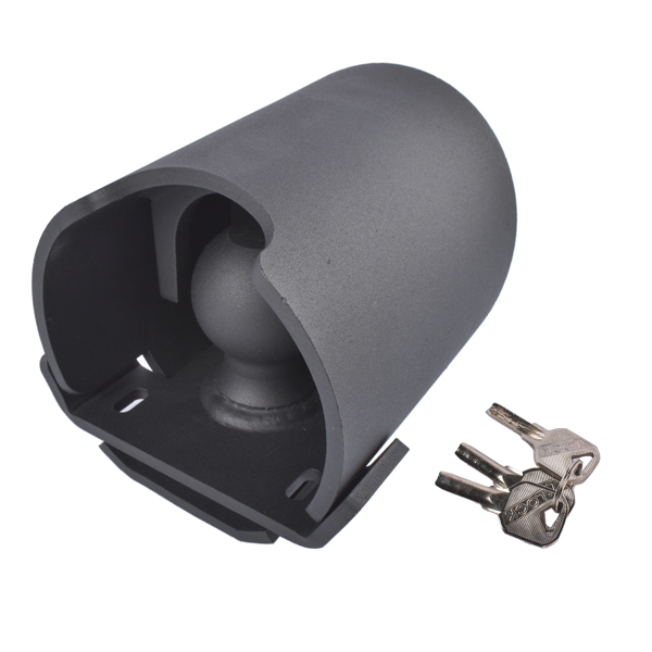 拖车锁 2-5/16-Inch Black Trailer Coupler Lock Heavy-Duty Carbon Steel w/ Weatherproof Shield-5