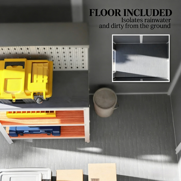 室外花园储物棚工具房-5