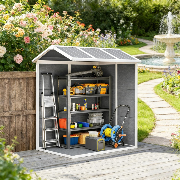 室外花园储物棚工具房-7