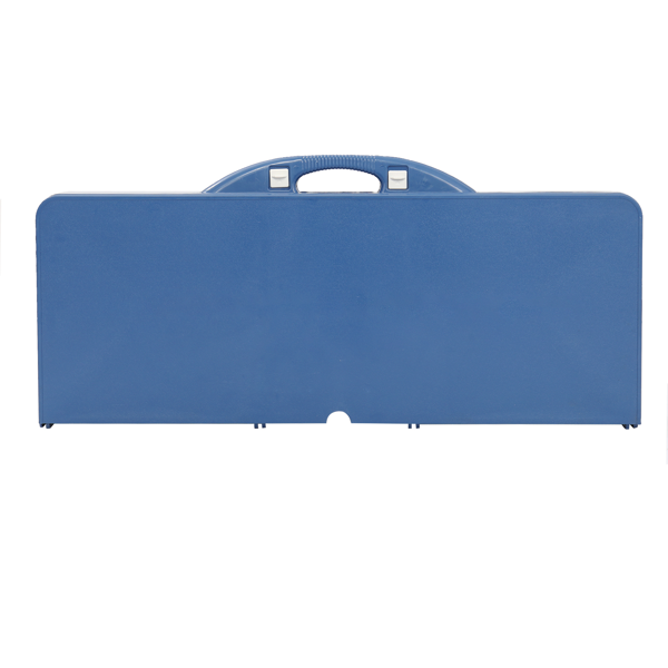 【同款编码：01976802】蓝色 塑料 野营连体桌椅 桌椅连体 135.5*83*65.5cm 50kg-11