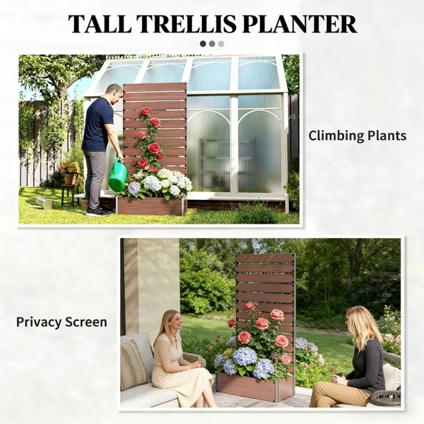 高架花园床/木制花盆 /木材种植箱-4