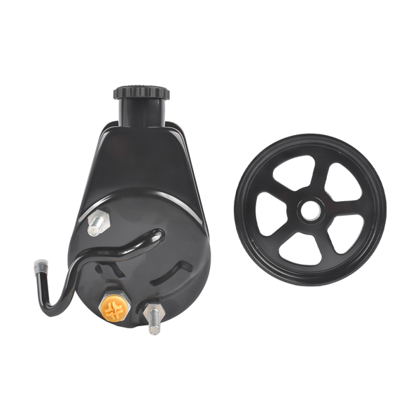 转向助力泵 Power Steering Pump with Pulley Fit for Chevrolet Blazer C1500 C2500 K1500 K2500 Suburban Black-2