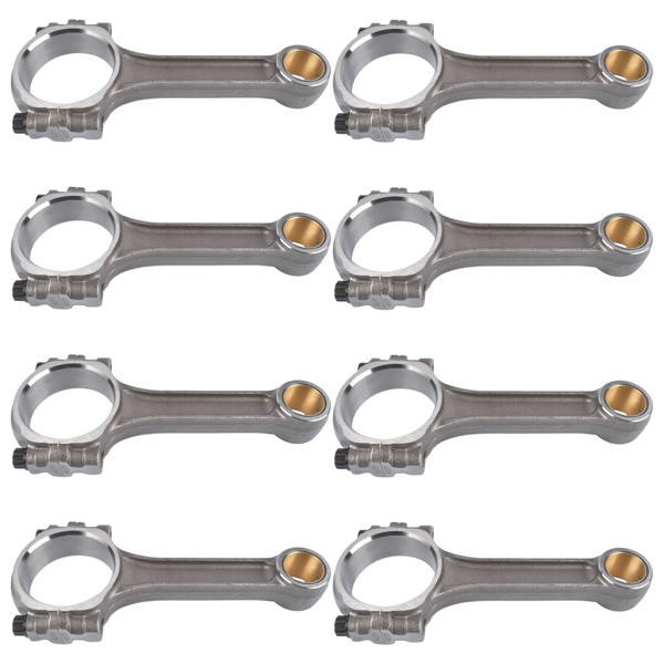 连杆 5.7'' I-Beam Forged 5140 Steel Connecting Rods Set Fit for Chevy Small Block 350 Bushed-7
