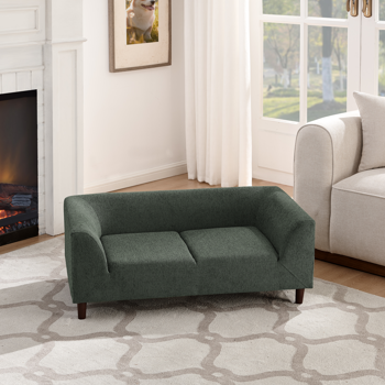 带靠背和扶手的宠物沙发，现代简约长方形宠物沙发，适合小型和中型犬，柔软舒适的坐垫，橄榄绿色。