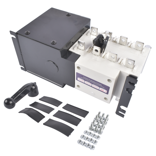 双电源自动转换开关 Industrial Automatic Transfer Switch 4P 100A 110V or 220V Plastic Copper Steel White and Black-6