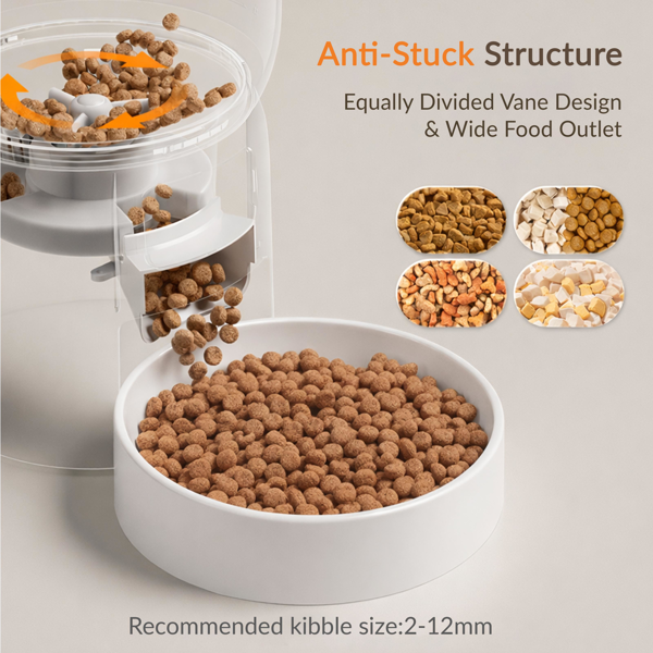 智能宠物喂食器，3升自动喂食器，适用于猫、狗、小型宠物，室内定时定量喂食干粮。-4