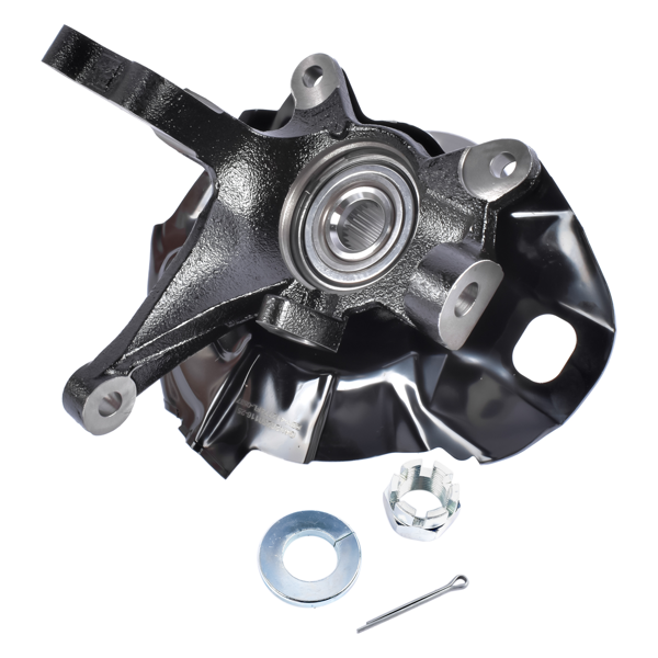 转向节总成 Front Left Steering Knuckle Fits for Hyundai Elantra Hatchback Sedan 2.0L L4 2001-2006 Black 1Pc-7