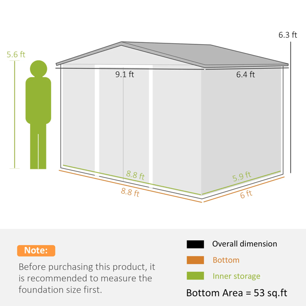 室外花园储物棚工具房-2