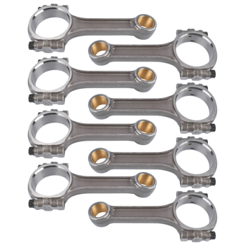 连杆 5.7'' I-Beam Forged 5140 Steel Connecting Rods Set Fit for Chevy Small Block 350 Bushed