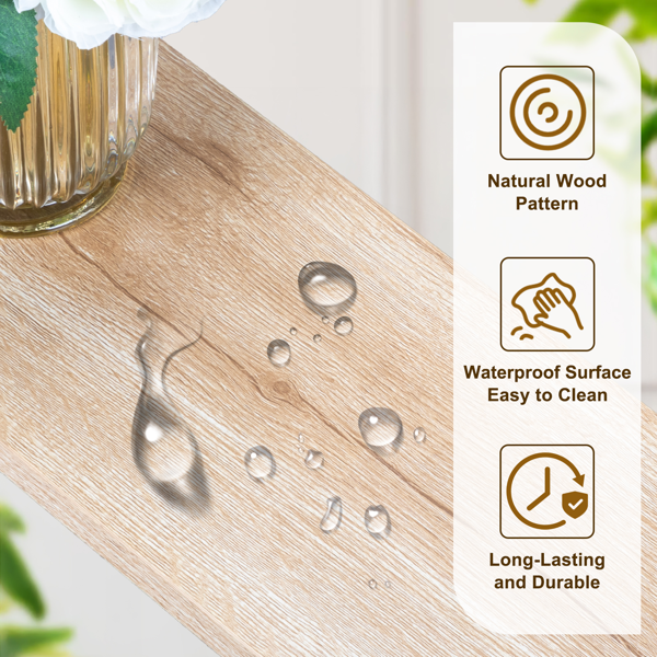 【同款编码：15819281】橡木色 2件装 三胺+铁 200*15*79cm 玄关桌 带排插（美标）-7