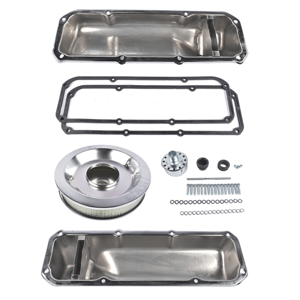 气门室盖套装 Replacement for Ford 351C 351M 400M Engine Dress Up Kit Valve Covers Washable Air Cleaner-2