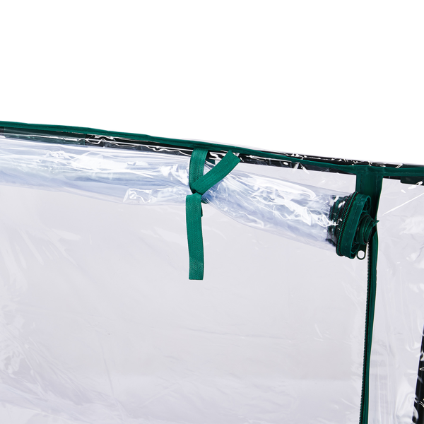 36*36*42in  透明PVC 墨绿色铁管 尖顶 带PE地垫 带拉链卷门-2