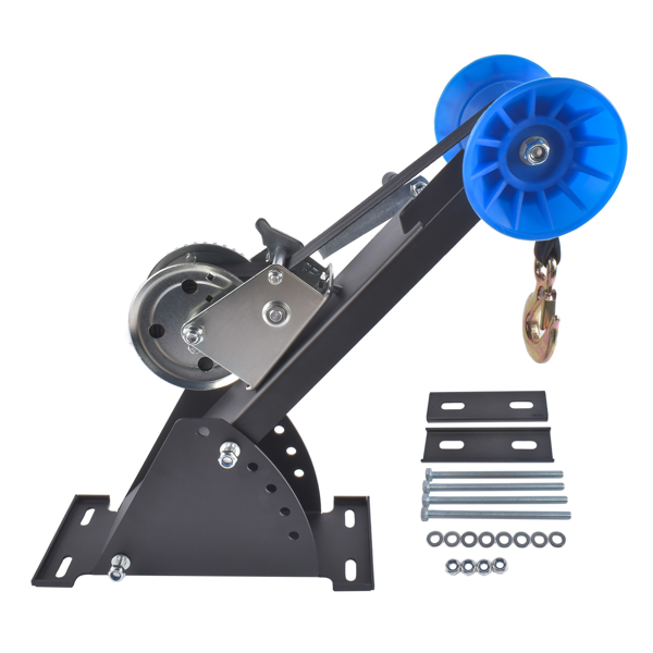 拖车挂接装置 Adjustable Boat Trailer Winch Stand with Roller - Universal Winch Mount Post for 3" to 4" Wide x 4" High Trailer Tongues, 1200 lbs Marine Winch Support with Tow Strut & Quick-Install Design-7