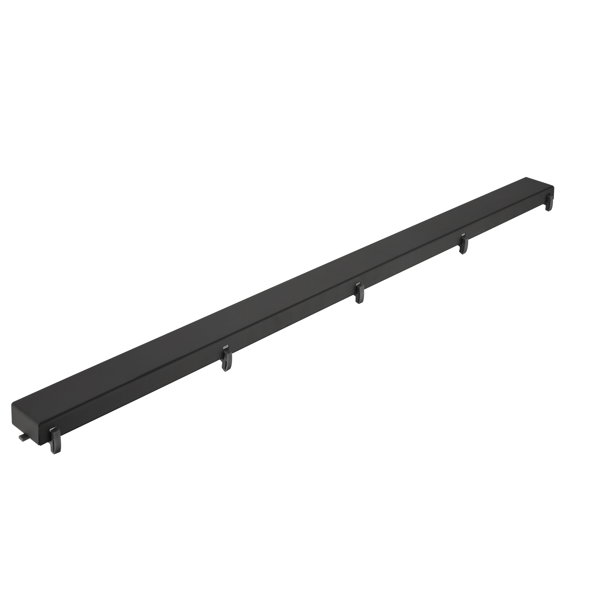 32英寸线性淋浴地漏，带二合一平面/嵌砖两用可拆卸盖板，304不锈钢材质，配毛发过滤网与调平脚，哑光黑色-5