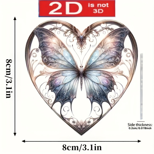CIFbuy TikTok和temu平台自提亚克力彩色蝴蝶花园窗饰家居装饰节日礼物-3