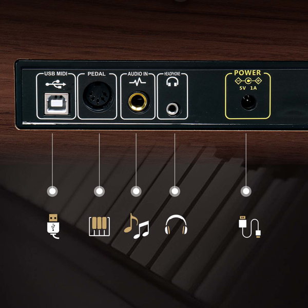 【AM不售卖】GDP-104/A-815 88键重锤键盘 无盖立式 黑胡桃木 电钢琴 美国【同款编码：08218226】-3