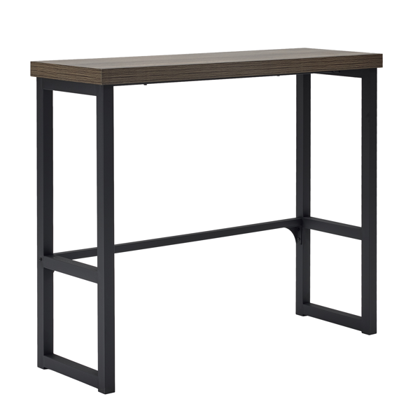 1桌2椅  灰色 120*39*100cm 吧桌椅套装 弧形椅面 5cm空心板+铁+PU-3