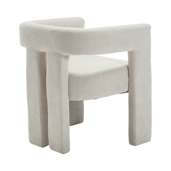 现代风格布艺软垫休闲椅/餐椅/桶形边椅/厨房扶手椅，适用于客厅，2件套-9