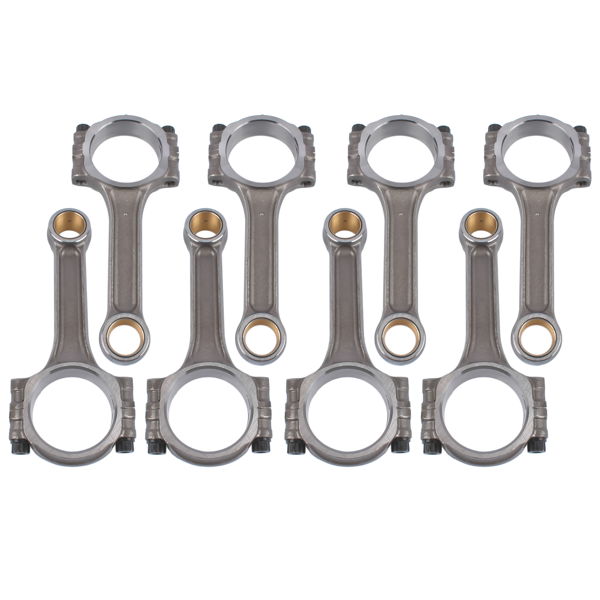 连杆 5.7'' I-Beam Forged 5140 Steel Connecting Rods Set Fit for Chevy Small Block 350 Bushed-4