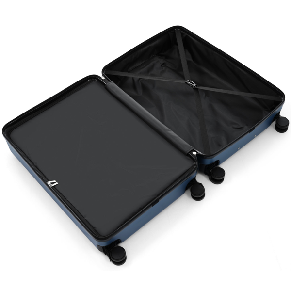 三件套行李箱，轻便耐用的ABS材质，配备万向轮和TSA海关锁，包含登机箱和托运行李箱（20英寸/24英寸/28英寸）-2