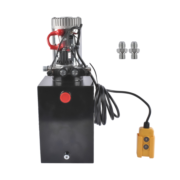 液压泵 12 Quart Hydraulic Power Unit Double Acting Hydraulic Pump 12V DC 3200 PSI for Dump Trailer-2