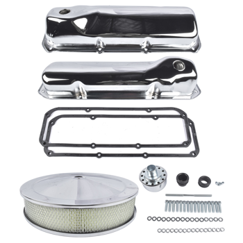 气门室盖套装 Replacement for Ford 351C 351M 400M Engine Dress Up Kit Valve Covers Washable Air Cleaner