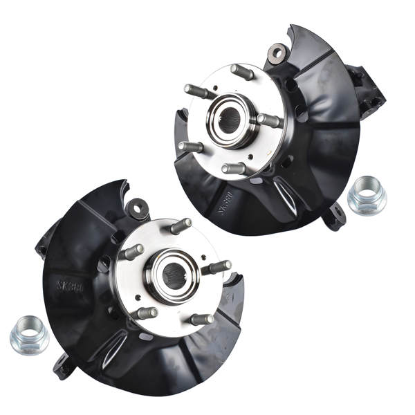 转向节总成 2PCS Front Left & Right Steering Knuckle & Wheel Hub Bearing Assembly Replacement for Honda Civic EX LX EX-L 2017-2020 51216-TET-H00 51211-TET-H00-6